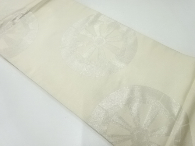 JAPANESE KIMONO / ANTIQUE FUKURO OBI / SILK / WOVEN GENJIGURUMA